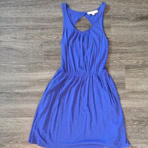 blue dress with pockets